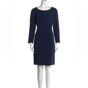Lafayette Leather Trim Sheath Dress